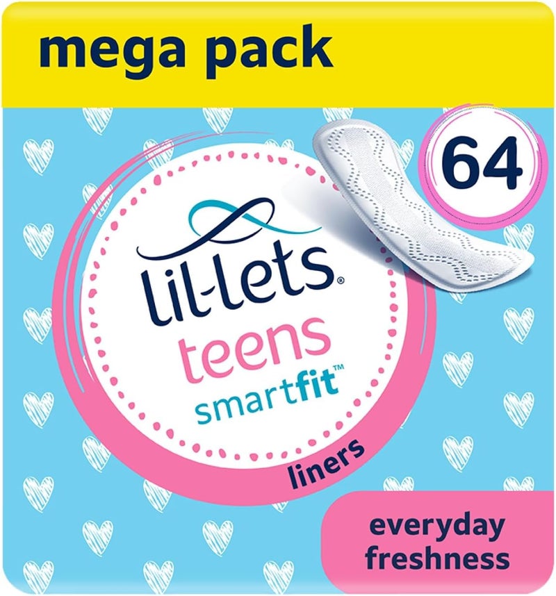 LilLets Teens Liners - 64 Count Pantyliners for Girls - Thin, Absorbent Liners - Soft & Breathable, Fragrance Free for First Periods - Light Days - Image 1
